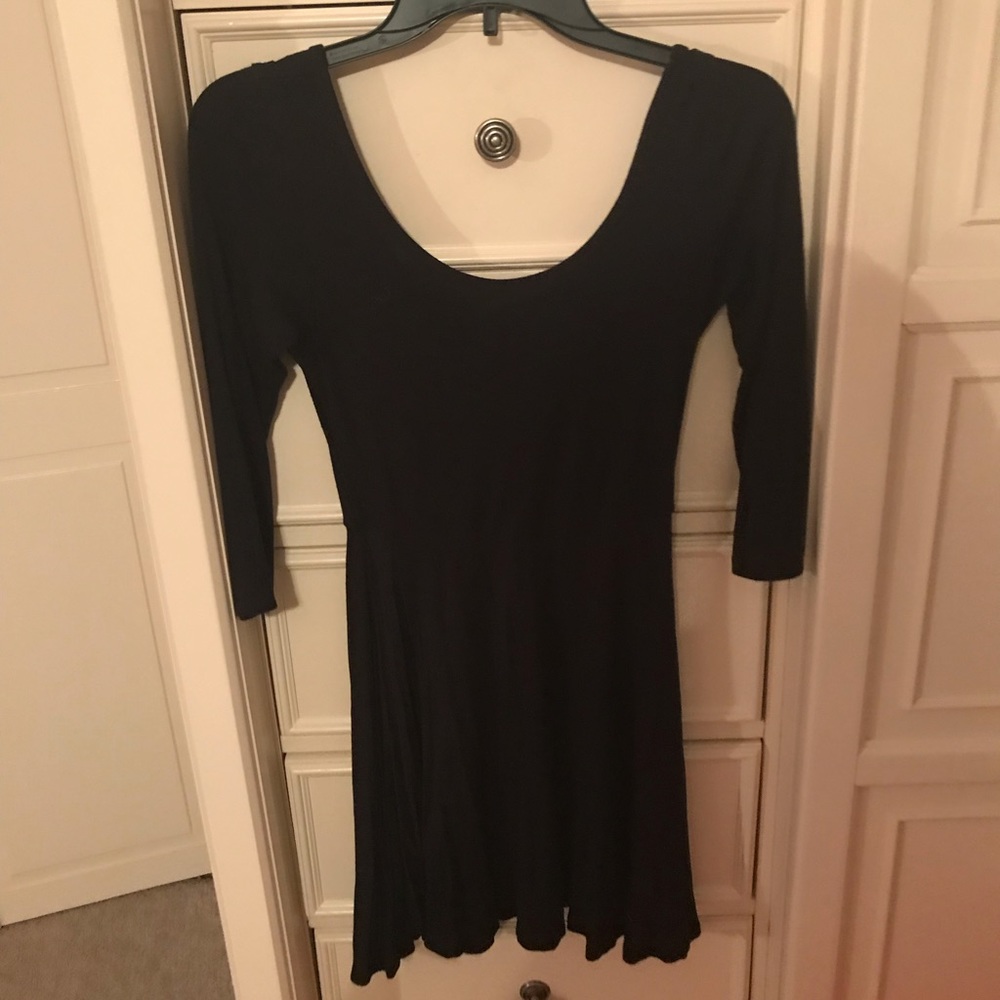 Black babydoll dress.